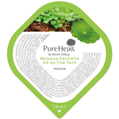 Відновлююча маска PureHeal’s Centella 65 Green Tea Capsule Pack з екстрактом центелли та зеленим чаєм, 100 мл.