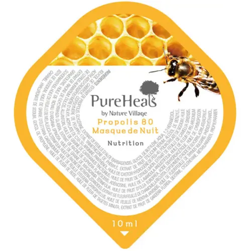 Нічна зволожуюча маска для обличчя PureHeal’s Propolis 80 Sleeping Mask Capsule з екстрактом прополісу, 10 мл.