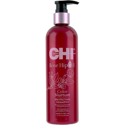 Шампунь для фарбованого волосся CHI Rose Hip Oil Color Nurture Protecting Shampoo, 340 мл.