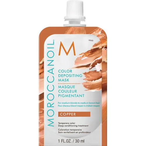 Оттеночная маска для волос «медь» Moroccanoil Color Depositing Mask Copper, 30 мл.