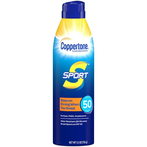 Сонцезахисний спрей для обличчя та тіла Coppertone Sport Sunscreen Continuous Spray SPF50, 156 г.