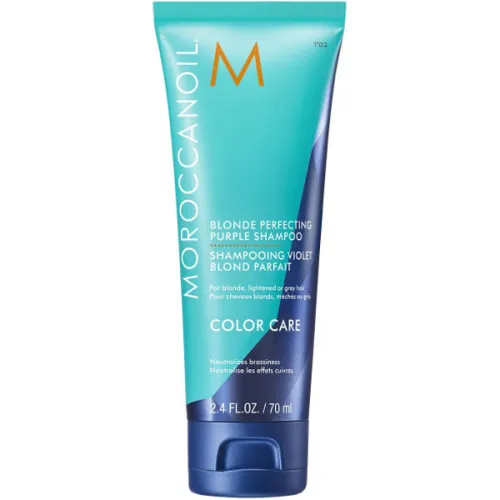 Фиолетовый тонирующий шампунь для осветленных волос Moroccanoil Blonde Perfecting Purple Shampoo, 70 мл.