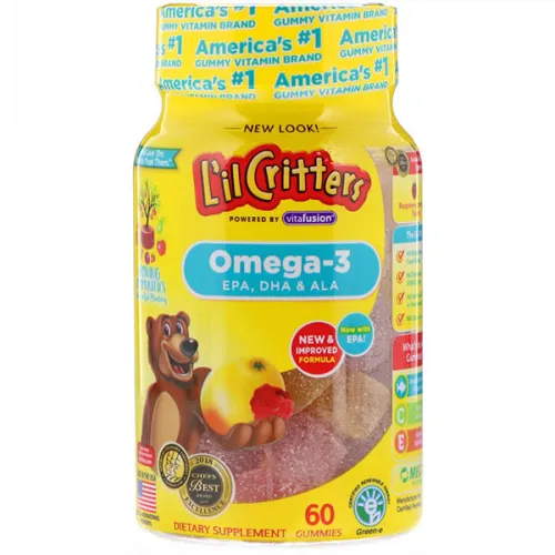 Омега-3 и жирные кислоты в жевательной форме для детей Vitafusion L’il Critters Gummy Omega-3 DHA