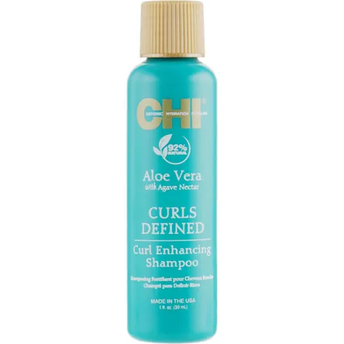 Зволожуючий шампунь для кучерявого волосся CHI Aloe Vera Curl Enhancing Shampoo з алое вера, 30 мл.