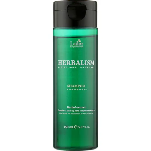Заспокійливий трав’яний шампунь для волосся La’dor Herbalism Shampoo з амінокислотами, 150 мл.