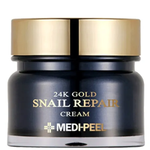Крем для лица Medi Peel 24K Gold Snail Repair Cream с улиточным муцином и золотом, 50 г.