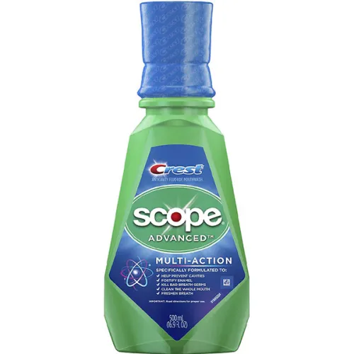 Ополаскиватель для полости рта комплексного действия Crest Scope Advanced Multi-Action Fluoride Mouthwash, 500 мл.