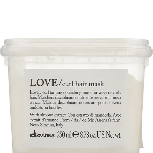 Контролирующая маска для волнистых и кудрявых волос Davines Love Lovely Curl Hair Mask, 250 мл.