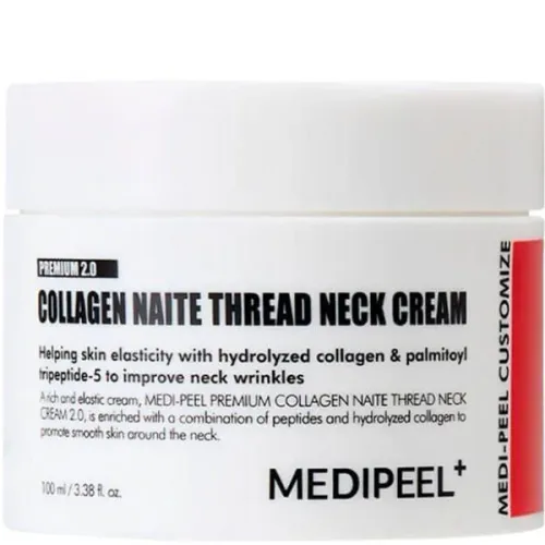 Антивіковий крем для шиї Medi Peel Premium Collagen Naite Thread Neck Cream 2.0 з комплексом пептидів, 100 мл.