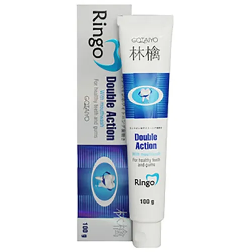 Отбеливающая зубная паста c ополаскивателем Ringo Gotaiyo Ringo Double Action, 100 г.