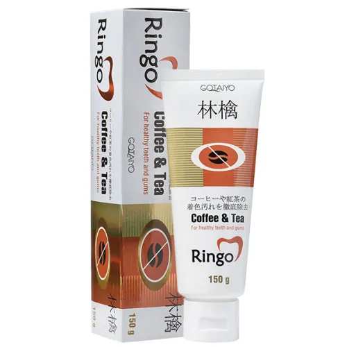 Отбеливающая зубная паста Ringo Gotaiyo Ringo Coffee & Tea с перечным вкусом, 150 г.