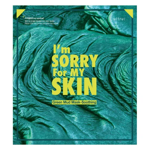 Тканевая маска для лица I’m Sorry For My Skin Mud Mask Green на основе зеленой глины с успокаивающим эффектом
