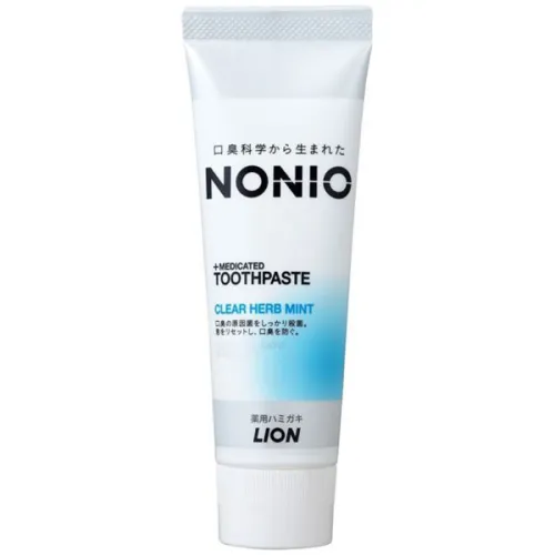 Зубна паста комплексної дії «трав’яна м’ята» LION Nonio Medicated Toothpaste Clear Herb Mint, 130 г.