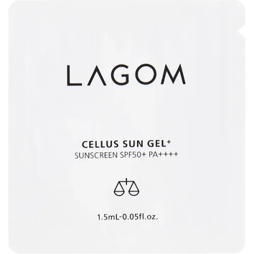 Сонцезахисний крем-гель для обличчя Lagom Cellus Sun Gel SPF50+ PA+++, 1.5 мл.