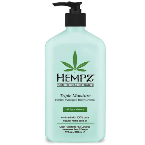 Зволожуючий крем для тіла «потрійне зволоження» Hempz Herbal Whipped Body Cream Triple Moisture, 500 мл.