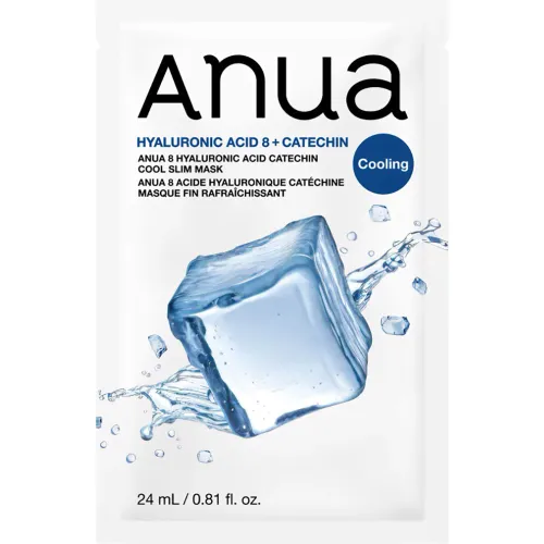 Охолоджувальна тканинна маска для обличчя Anua 8 Hyaluronic Acid Catechin Cool Slim Mask з 8 видами гіалуронової кислоти та