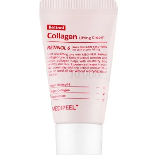Разглаживающий лифтинг-крем для лица Medi Peel Retinol Collagen Lifting Cream с ретинолом и коллагеном, 15 г.