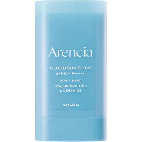 Легкий солнцезащитный стик для лица Arencia Cloud Sun Stick SPF50+ PA++++, 18 г.