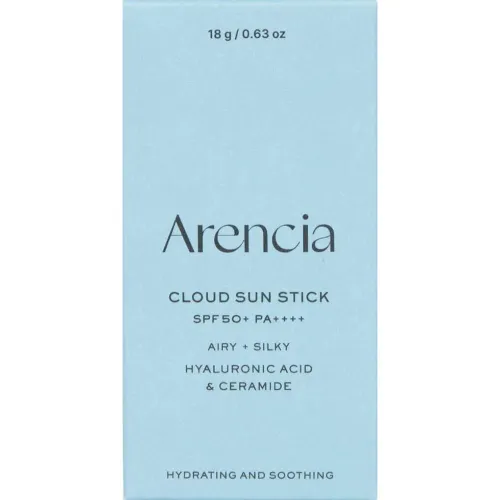 Легкий солнцезащитный стик для лица Arencia Cloud Sun Stick SPF50+ PA++++, 18 г. - вид 2