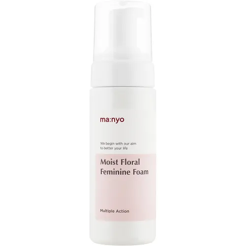 Зволожувальна пінка для інтимної гігієни Manyo Moist Floral Feminine Foam з екстрактом троянди та алое, 150 мл.