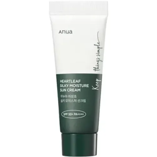 Сонцезахисний крем для чутливої шкіри Anua Heartleaf Silky Moisture Sun Cream SPF50+ PA++++ з екстрактом хауттюйнії, 10 мл.