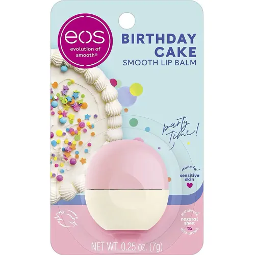 Органічний бальзам для губ «святковий торт» EOS Smooth Sphere Lip Balm Birthday Cake, 7 г.