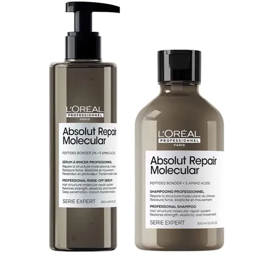 Набір шампунь та змивна сироватка для пошкодженого волосся L’Oreal Professionnel Meteora Absolut Repair Molecular Kit