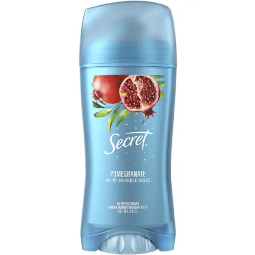 Кремовий дезодорант-антиперспірант «гранат» Secret Pomegranate 48 HR Invisible Solid Antiperspirant, 73 г.