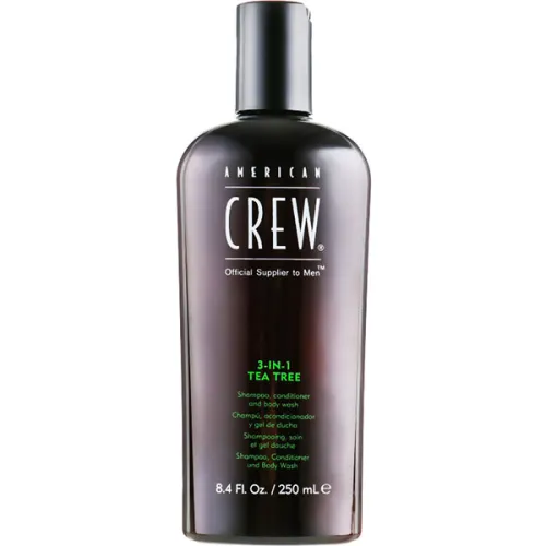 Засіб 3в1 для догляду за волоссям та тілом «чайне дерево» American Crew 3-in-1 Tea Tree Shampoo Conditioner & Body Wash, 250