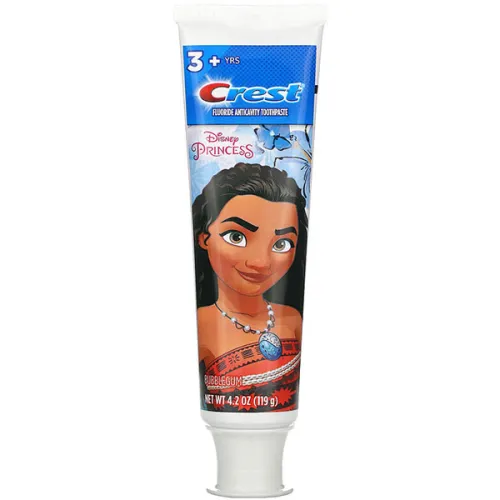 Зубна паста для дітей «Моана» Crest Fluoride Anticavity Toothpaste Disney Princess Moana Bubble Gum, 119 г.