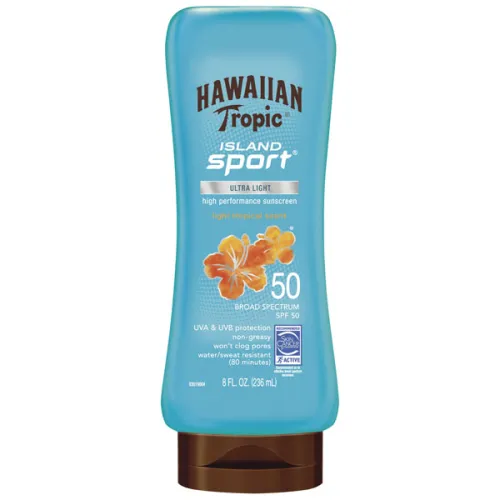Солнцезащитный лосьон для лица и тела Hawaiian Tropic Island Sport Broad Spectrum Sunscreen Lotion SPF50, 236 мл.