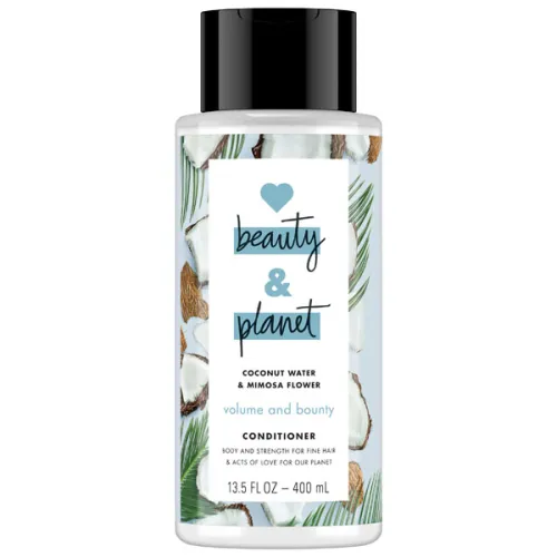 Кондиционер для объема волос «кокосовая вода и мимоза» Love Beauty And Planet Volume and Bounty Conditioner Coconut Water &