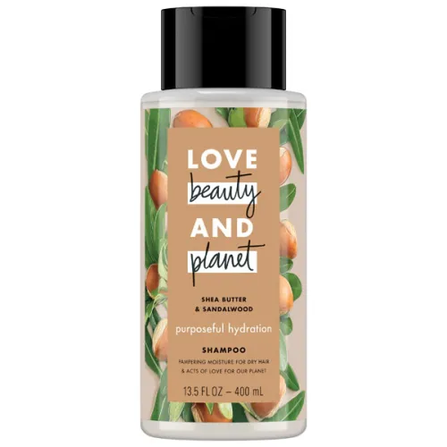 Увлажняющий шампунь для волос «масло ши и сандаловое дерево» Love Beauty And Planet Purposeful Hydration Shampoo Shea Butter
