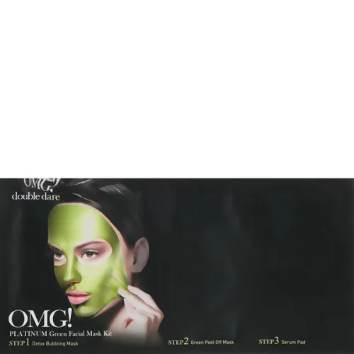 Маска для лица трехкомпонентная «увлажнение и себоконтроль» Double Dare OMG! 3 in 1 Platinum Green Facial Mask Kit, 14.7 г.