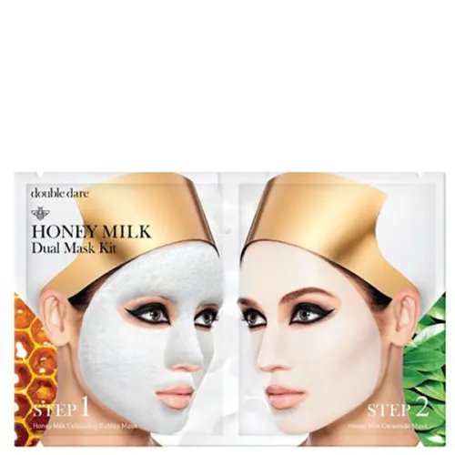 Маска для обличчя двокомпонентна «мед і молоко» Double Dare Honey Milk Dual Mask Kit