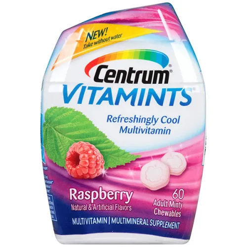 Мультивитаминный жевательный комплекс для взрослых «малина» Centrum VitaMints Adult Multivitamin Chewables Raspberry