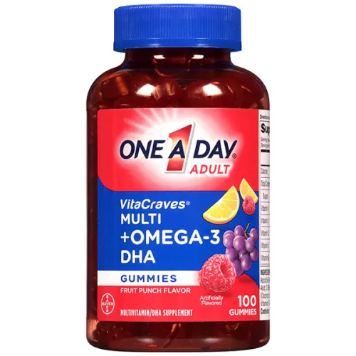 Мультивитаминный жевательный комплекс для взрослых One A Day VitaCraves Multivitamin Gummies Plus Omega-3 DHA с омега-3