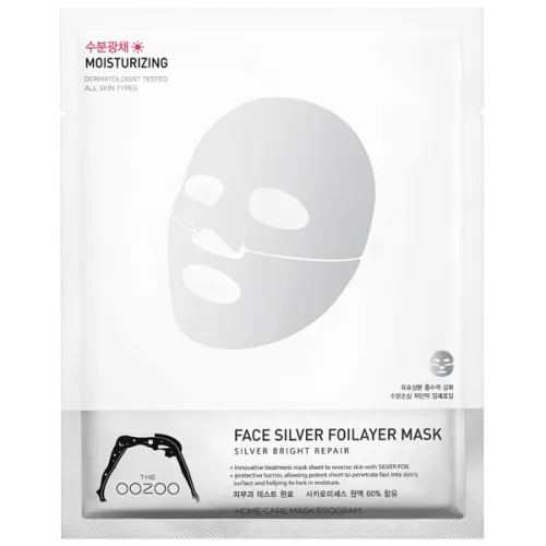 Тришарова маска для обличчя «срібло» The OOZOO Face Silver Foilayer Mask, 25 мл.