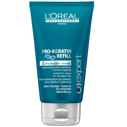 Защитный восстанавливающий крем для волос L’Oreal Professionnel Pro-Keratin Refill Cream с кератином, 150 мл.