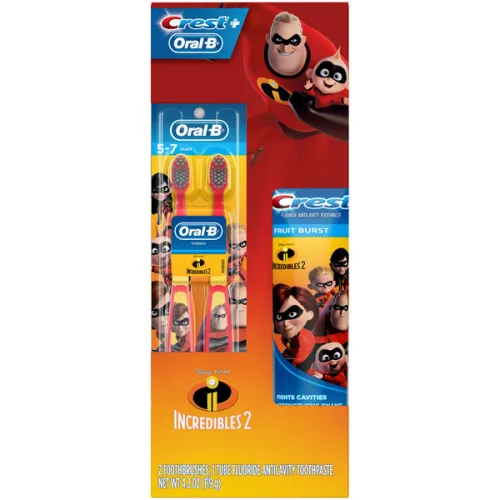 Набор для ухода за полостью рта для детей Oral-B and Crest Kids Holiday Gift Pack Disney Pixar Incredibles 2