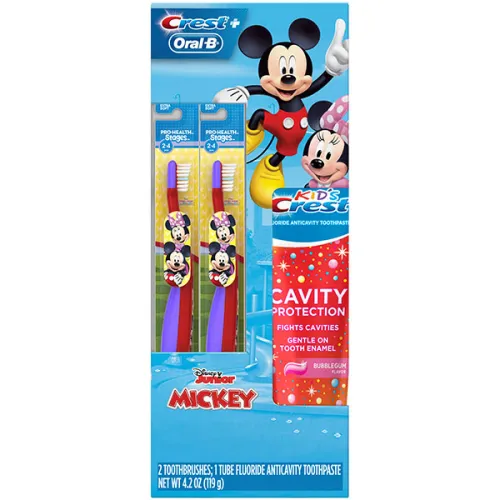 Набор для ухода за полостью рта для детей Oral-B and Crest Kids Holiday Gift Pack Disneys Mickey Mouse & Minnie Mouse