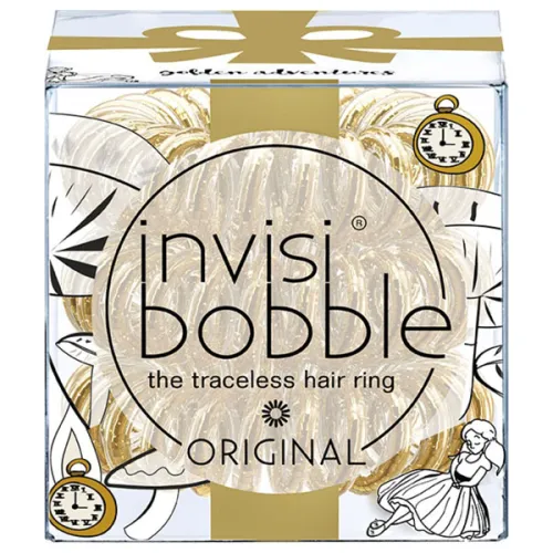 Резинка-браслет для волос «сияющее золото» Invisibobble Original I Live In Wonderland Golden Adventure