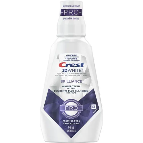 Ополаскиватель для полости рта Crest 3D White Brilliance Alcohol Free Whitening Mouthwash Clean Mint с отбеливающим