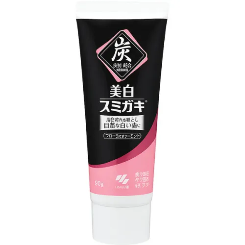 Отбеливающая зубная паста Kobayashi Sumigaki Charcoal Whitening Toothpaste Bihaku с древесным углем и ароматом цветочного