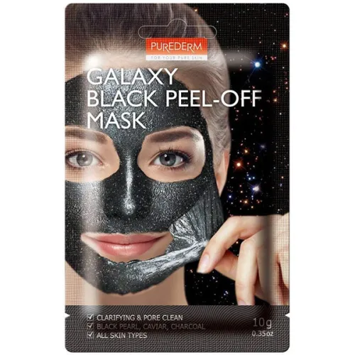 Очищающая маска-пленка для лица «черная» Purederm Galaxy Black Peel-Off Mask, 10 г.