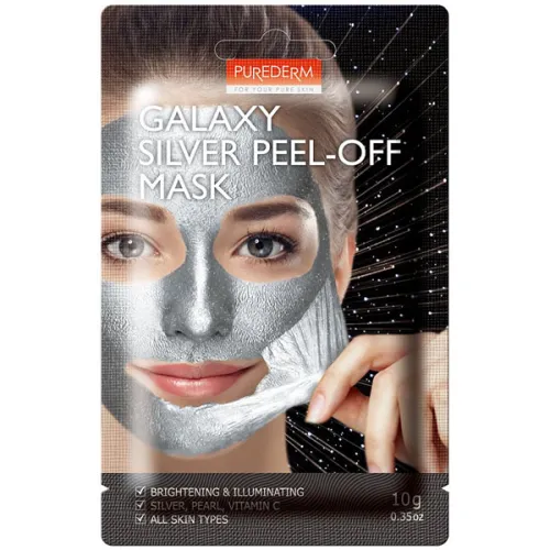 Очищающая маска-пленка для лица «серебряная» Purederm Galaxy Silver Peel-Off Mask, 10 г.