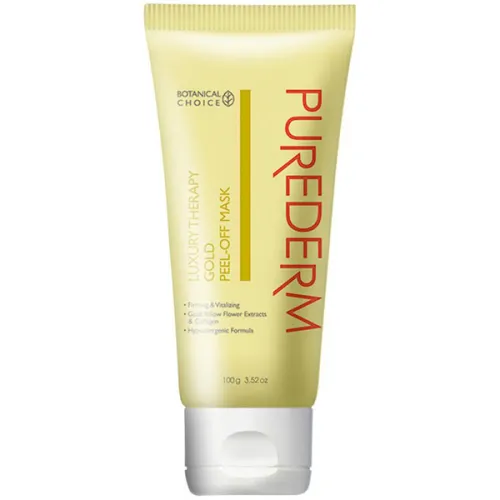 Маска-пленка для кожи лица Purederm Luxury Therapy Gold Peel-Off Mask с золотом и коллагеном, 100 г.