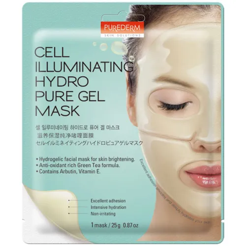 Гідрогелева маска для сяйва шкіри обличчя Purederm Cell Illuminating Hydro Pure Gel Mask, 25 г.