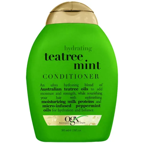 Зволожувальний кондиціонер OGX Hydrating Teatree Mint Conditioner з олією чайного дерева та ментолом, 385 мл.