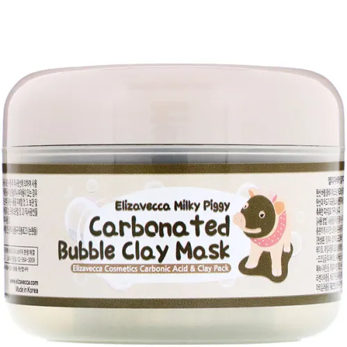 Киснева маска для обличчя Elizavecca Milky Piggy Carbonated Bubble Clay Mask на основі глини, 100 г.